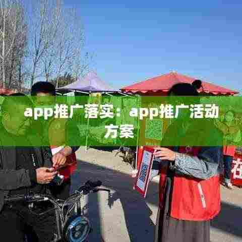 app推广落实：app推广活动方案 