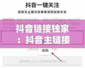 抖音链接独家：抖音主链接 