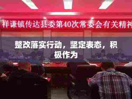 整改落实行动，坚定表态，积极作为