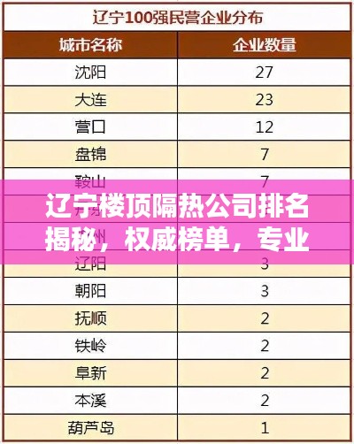 辽宁楼顶隔热公司排名揭秘，权威榜单，专业企业一网打尽！