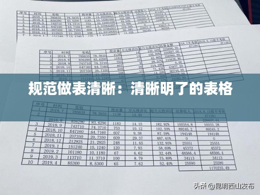 规范做表清晰：清晰明了的表格 