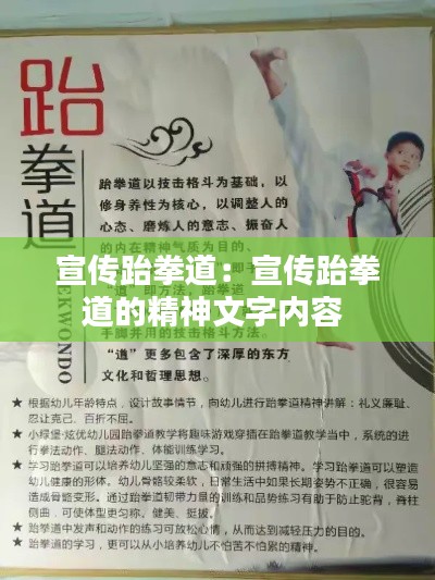 宣传跆拳道：宣传跆拳道的精神文字内容 