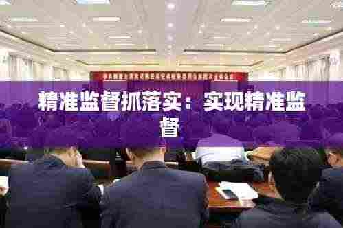 精准监督抓落实：实现精准监督 