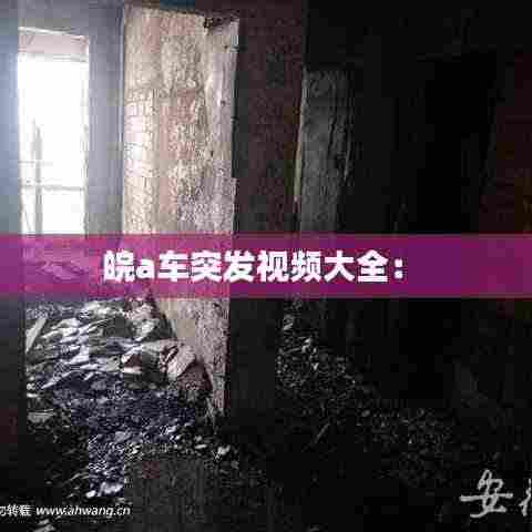 皖a车突发视频大全： 
