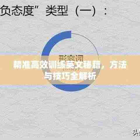精准高效训练英文秘籍，方法与技巧全解析