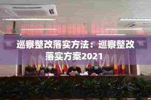 巡察整改落实方法:巡察整改落实方案2021