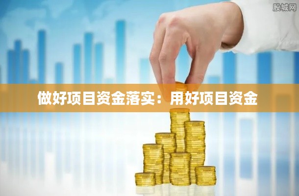 做好项目资金落实：用好项目资金 