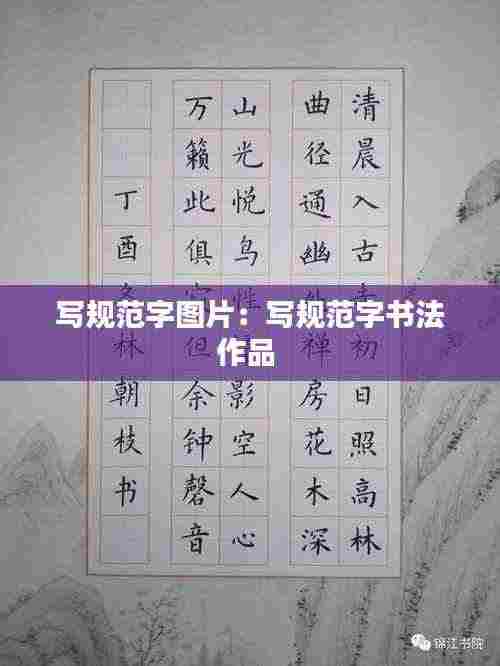 写规范字图片：写规范字书法作品 