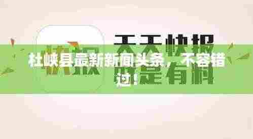 杜峡县最新新闻头条，不容错过！