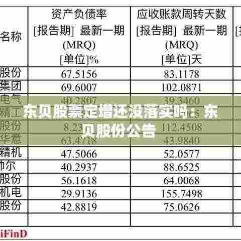 东贝股票定增还没落实吗:东贝股份公告