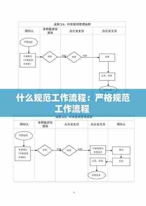 什么规范工作流程：严格规范工作流程 