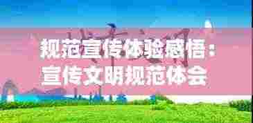规范宣传体验感悟：宣传文明规范体会 