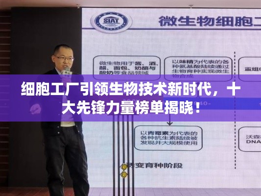 细胞工厂引领生物技术新时代，十大先锋力量榜单揭晓！