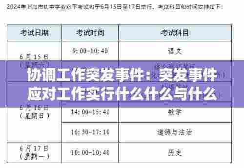 协调工作突发事件：突发事件应对工作实行什么什么与什么结合的原则 