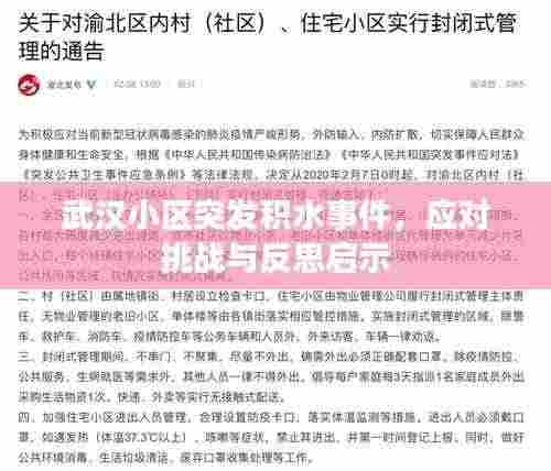 武汉小区突发积水事件，应对挑战与反思启示
