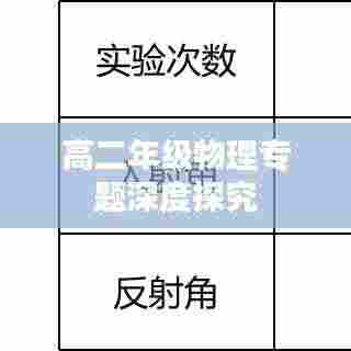 高二年级物理专题深度探究