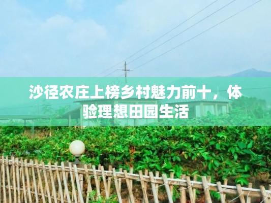 沙径农庄上榜乡村魅力前十，体验理想田园生活