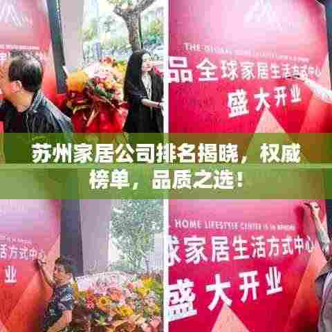 苏州家居公司排名揭晓，权威榜单，品质之选！