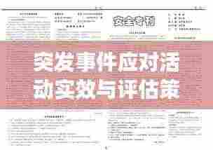 突发事件应对活动实效与评估策略探讨
