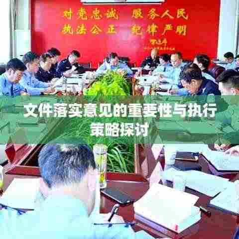 文件落实意见的重要性与执行策略探讨
