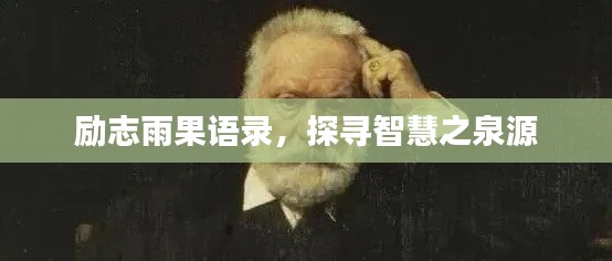 励志雨果语录，探寻智慧之泉源