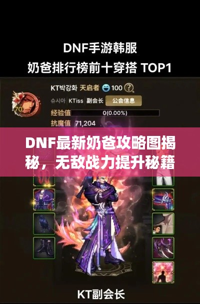 DNF最新奶爸攻略图揭秘，无敌战力提升秘籍，成为最强辅助队友！