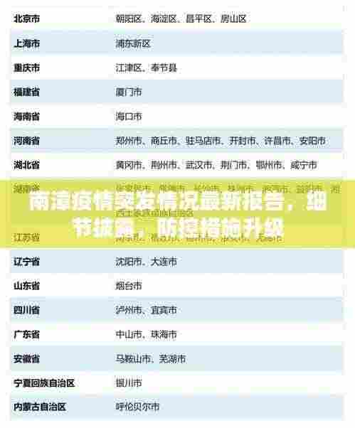 南漳疫情突发情况最新报告,细节披露,防控措施升级