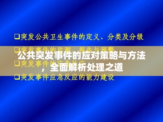 公共突发事件的应对策略与方法，全面解析处理之道