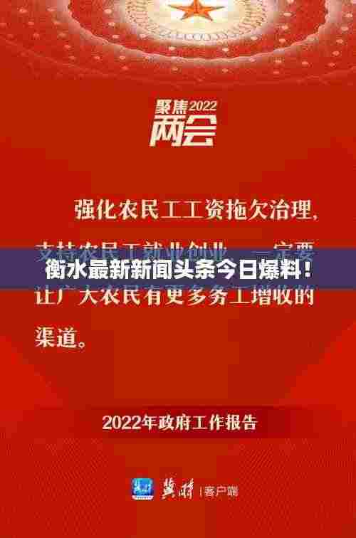 衡水最新新闻头条今日爆料！