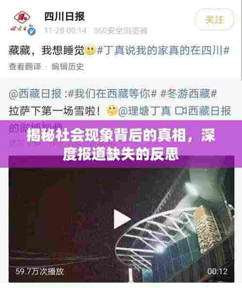 揭秘社会现象背后的真相，深度报道缺失的反思