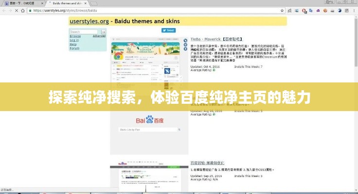 探索纯净搜索，体验百度纯净主页的魅力