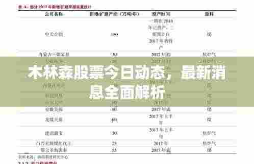 木林森股票今日动态，最新消息全面解析