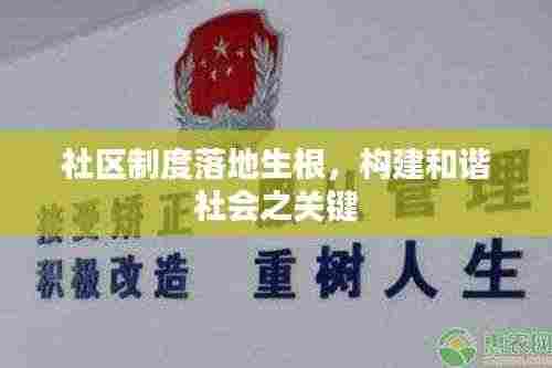 社区制度落地生根，构建和谐社会之关键