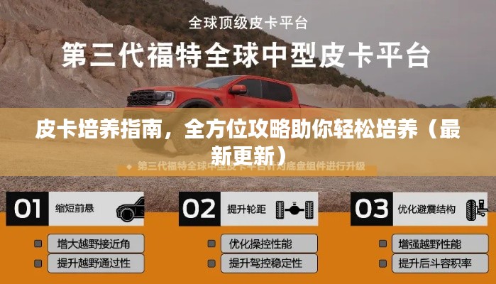 皮卡培养指南，全方位攻略助你轻松培养（最新更新）