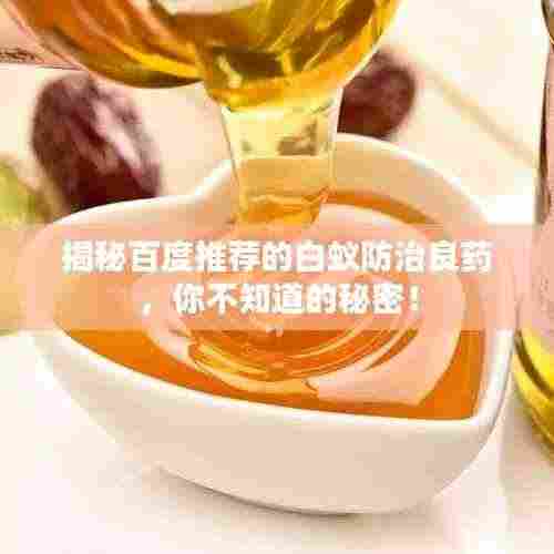 揭秘百度推荐的白蚁防治良药，你不知道的秘密！