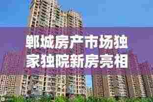郸城房产市场独家独院新房亮相，打造理想居住新标杆