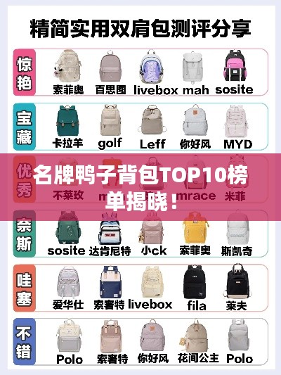 名牌鸭子背包TOP10榜单揭晓!