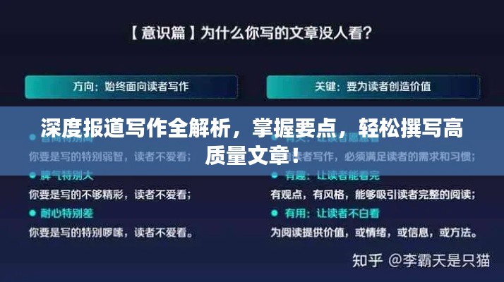 深度报道写作全解析，掌握要点，轻松撰写高质量文章！