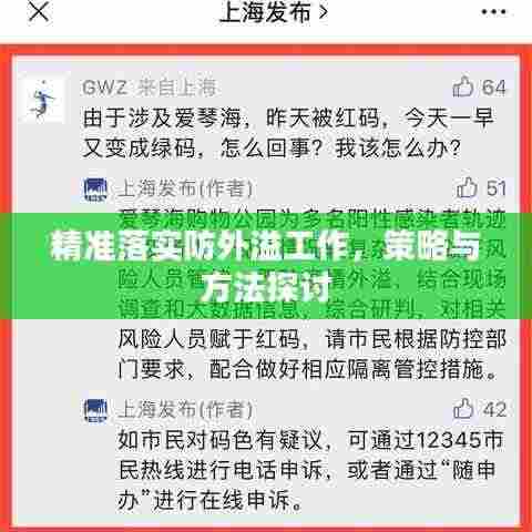 精准落实防外溢工作，策略与方法探讨