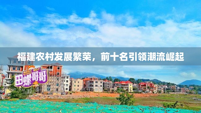 福建农村发展繁荣，前十名引领潮流崛起