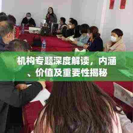 机构专题深度解读，内涵、价值及重要性揭秘