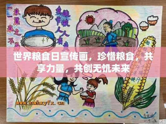 世界粮食日宣传画，珍惜粮食，共享力量，共创无饥未来