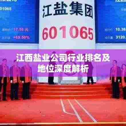 江西盐业公司行业排名及地位深度解析