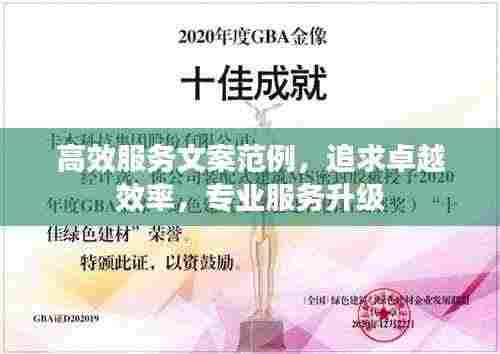 高效服务文案范例，追求卓越效率，专业服务升级
