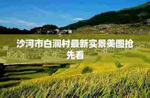 沙河市白涧村最新实景美图抢先看