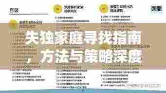 失独家庭寻找指南，方法与策略深度解析