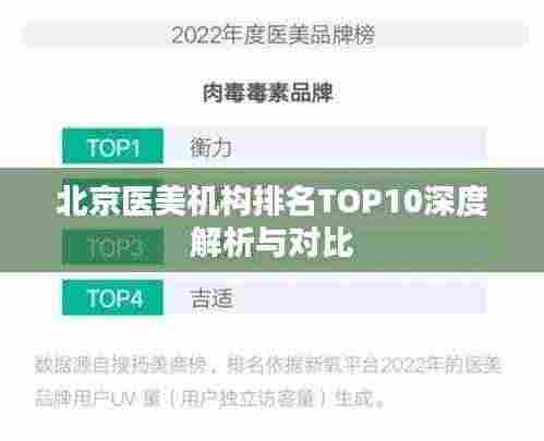 北京医美机构排名TOP10深度解析与对比