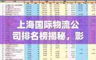 上海国际物流公司排名榜揭秘，影响力与服务质量一览