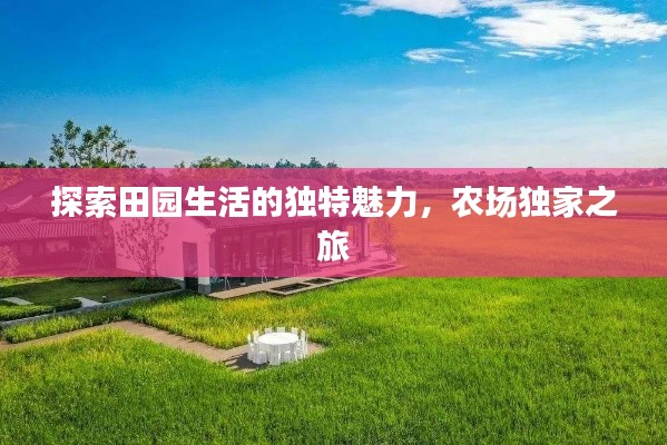 探索田园生活的独特魅力，农场独家之旅