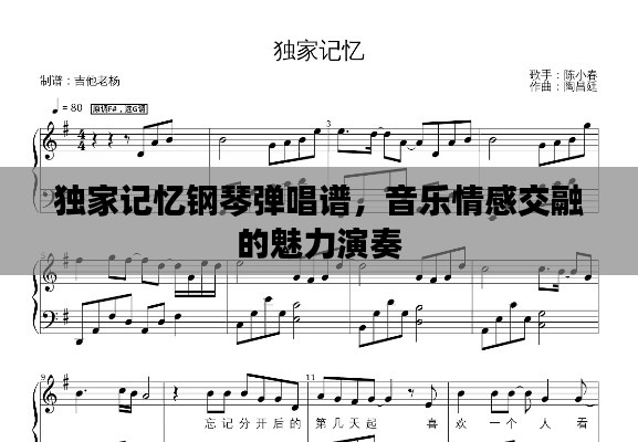 独家记忆钢琴弹唱谱，音乐情感交融的魅力演奏